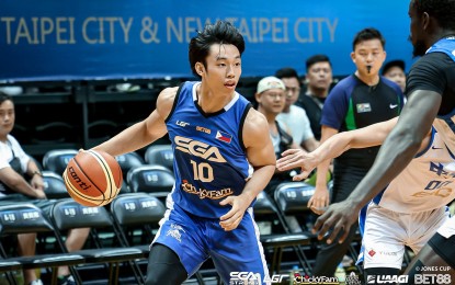 <p><strong>VICTORY.</strong> Strong Group-Philippines player Dave Ildefonso in action during the game against host Chinese Taipei in the 44th William Jones Cup at the Xinzhuang Gymnasium on Thursday (July 18, 2025). The Philippines won, 107-75. <em>(Contributed photo)</em></p>