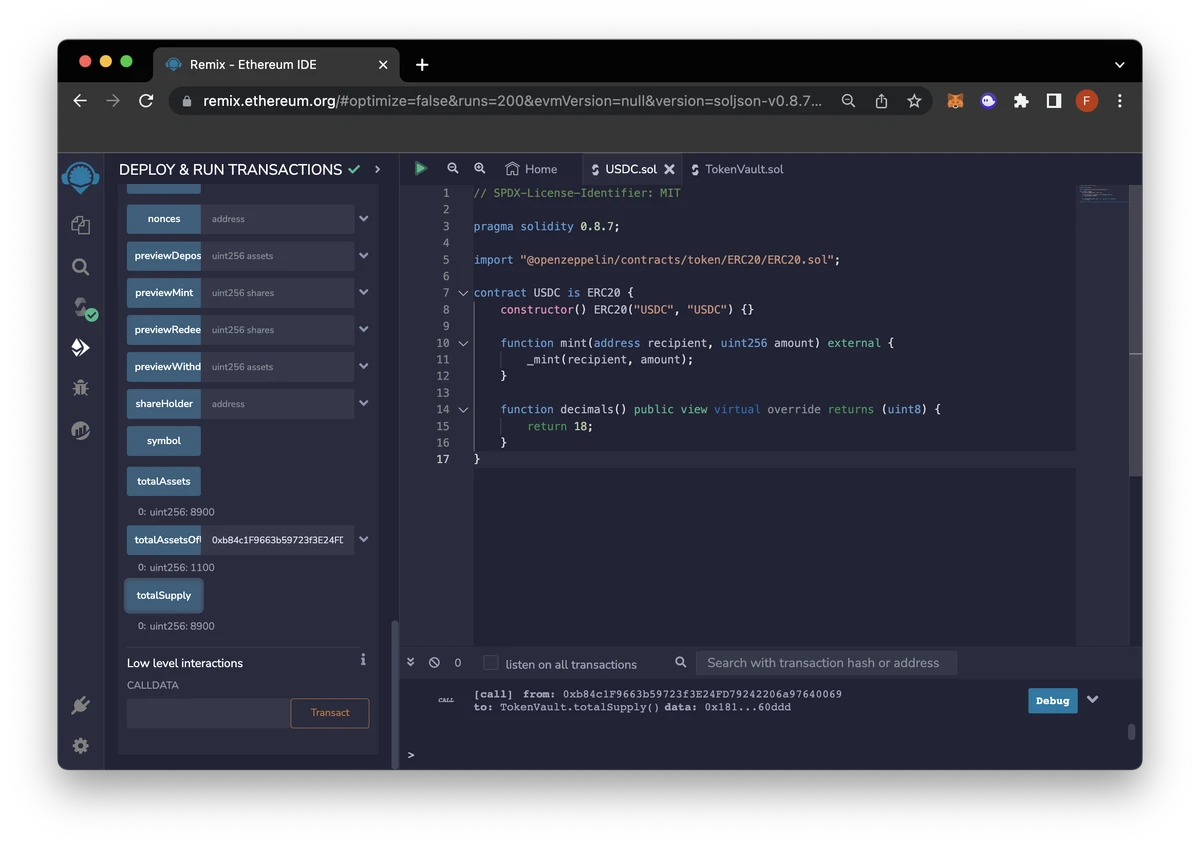在 Remix.IDE 中读取状态