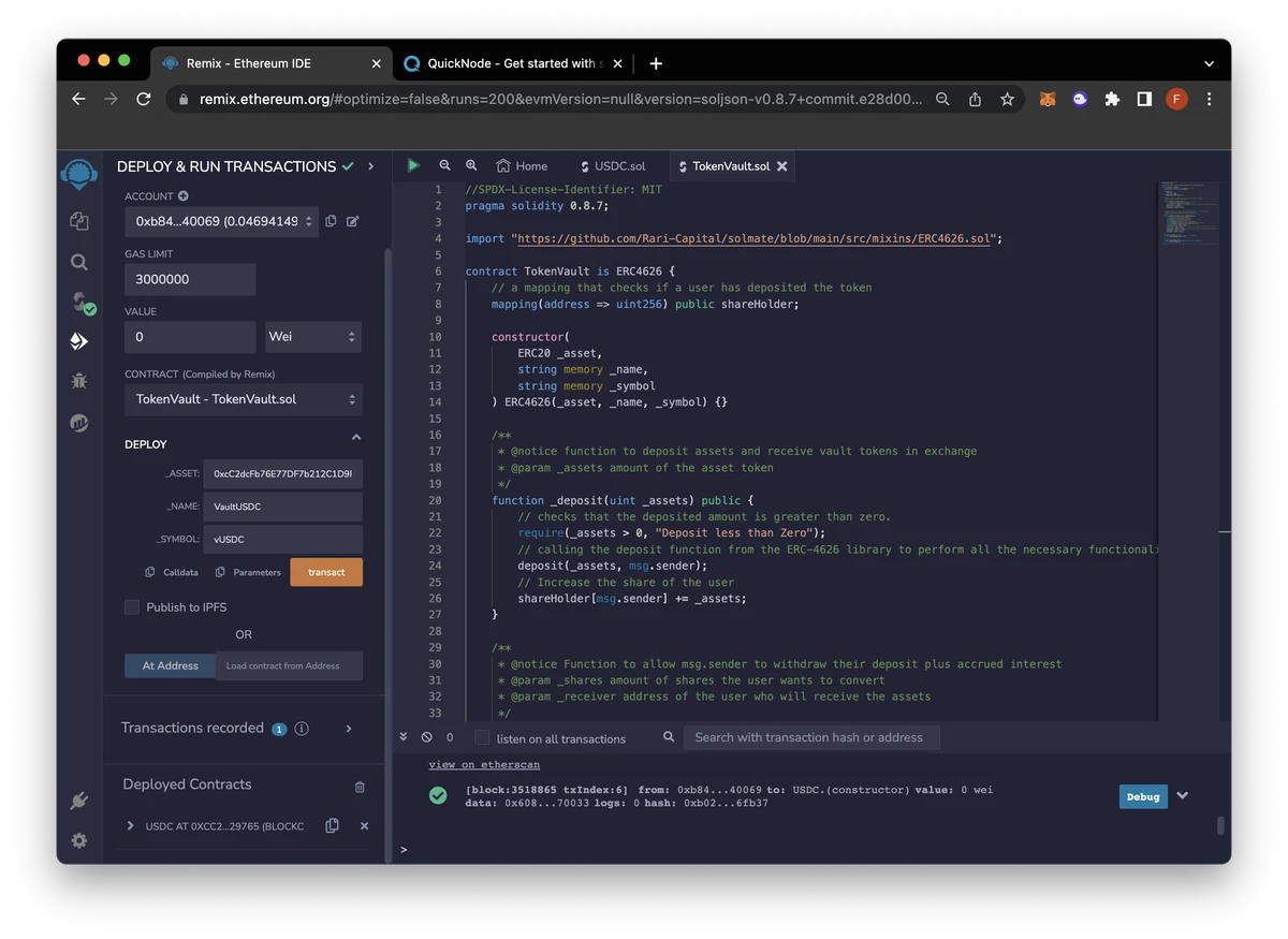 在 MetaMask 中确认交易