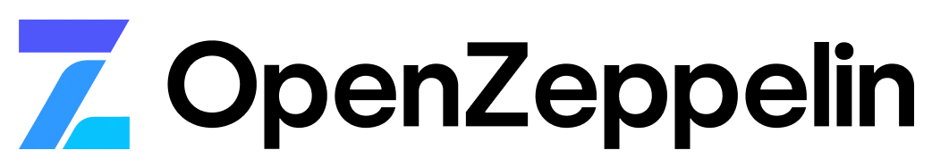 OpenZeppelin logo: A minimalist blue and white design with the letter "Z," signifying trust and blockchain infrastructure.