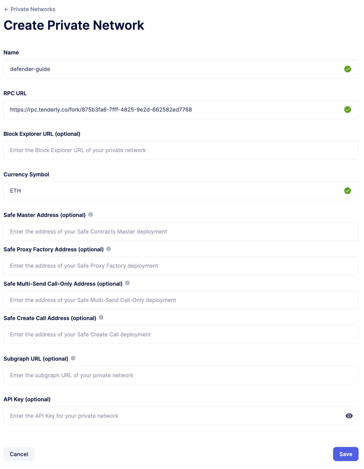 在 Defender 上配置网络