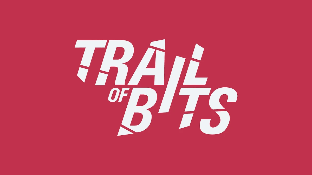 Trail of Bits logo: A bold red and white design with fragmented typography, reflecting their focus on advanced security solutions.