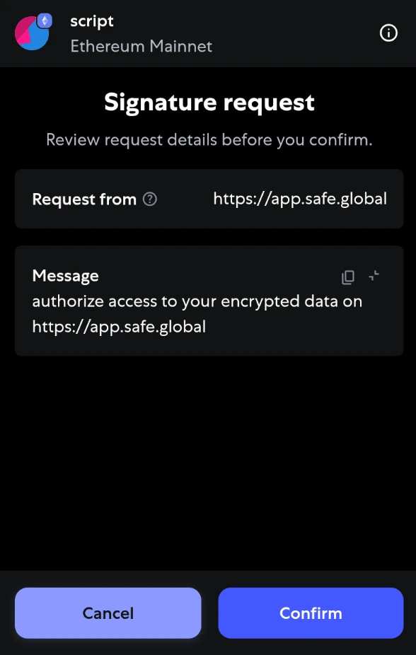 示例加密授权消息