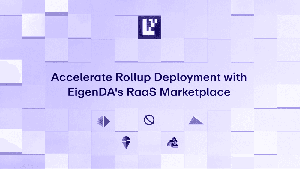 今年 4 月，EigenLayer 宣布部署 EigenDA 的 Rollup 即服务 (RaaS) 市场，以简化 EigenLayer rollup 生态系统并增加其适用的实用程序。（图片来源：通过 EigenLayer 博客加速使用 EigenDA 的 RaaS 市场进行 Rollup 部署）