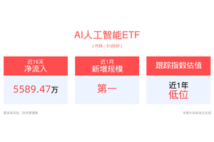 卓越级最高评分！华为云大模型获业界肯定，AI人工智能ETF(512930)近1月规模增长显著