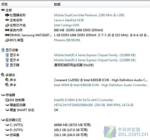 秒杀上网本 轻薄时尚联想双核U150评测 