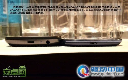 三星Galaxy S3与Galaxy Nexus对比评测 外观设计PK