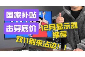 国家补贴击穿底价！12月超高性价比显示器实测推荐，千万不要错过