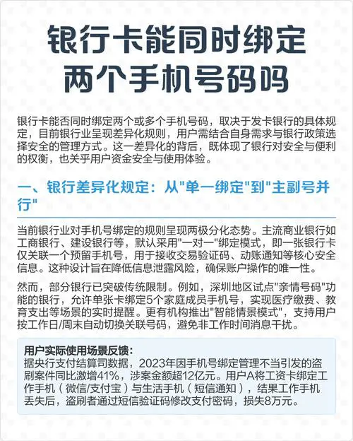 一个手机号可以绑定几个银行卡