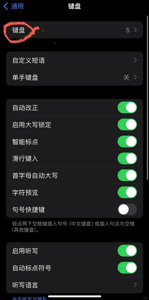 苹果手机打字怎么换到下一行