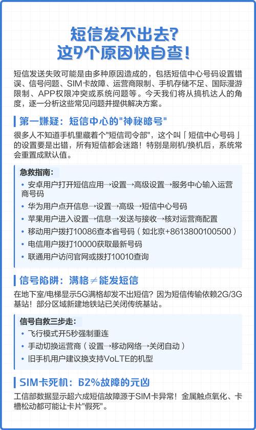 手机短信发不出去是什么原因
