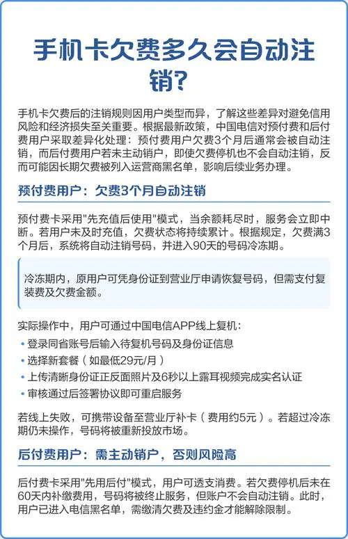 手机卡不用了会自动注销吗