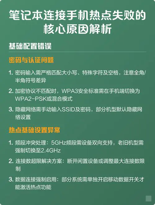 笔记本电脑连不上手机热点