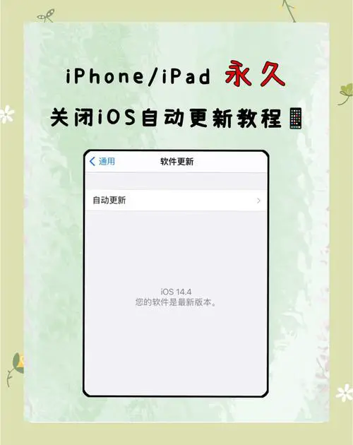 苹果手机怎么关闭自动更新