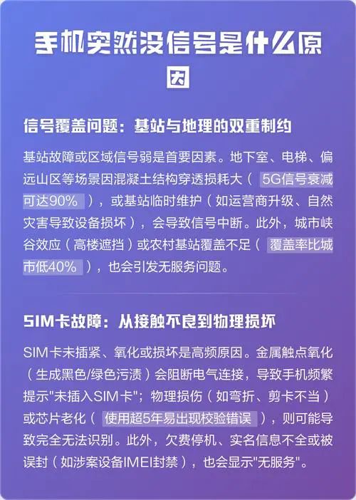手机突然没信号是怎么回事