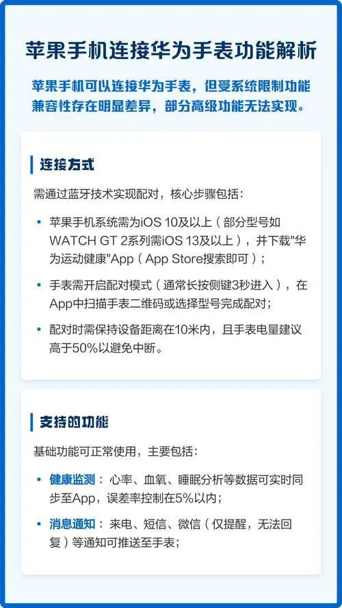 华为手表怎么连接苹果手机